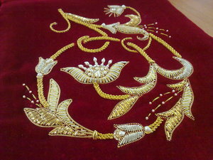 Красный, подарок митрополиту Меркурию, шитье шнурами и канителью (15)